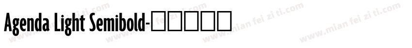 Agenda Light Semibold字体转换